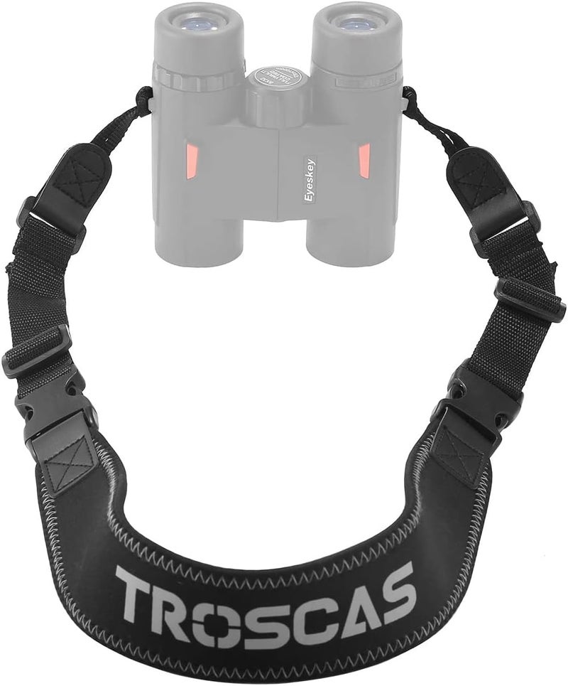EYESKEY TROSCAS Super Comfort Neoprene Optic Straps | Loop Connectors | Field Repair Buckle | Lightweight | Adjustable Length Neck Straps for Binoculars Cameras (Type 1) - Image 1